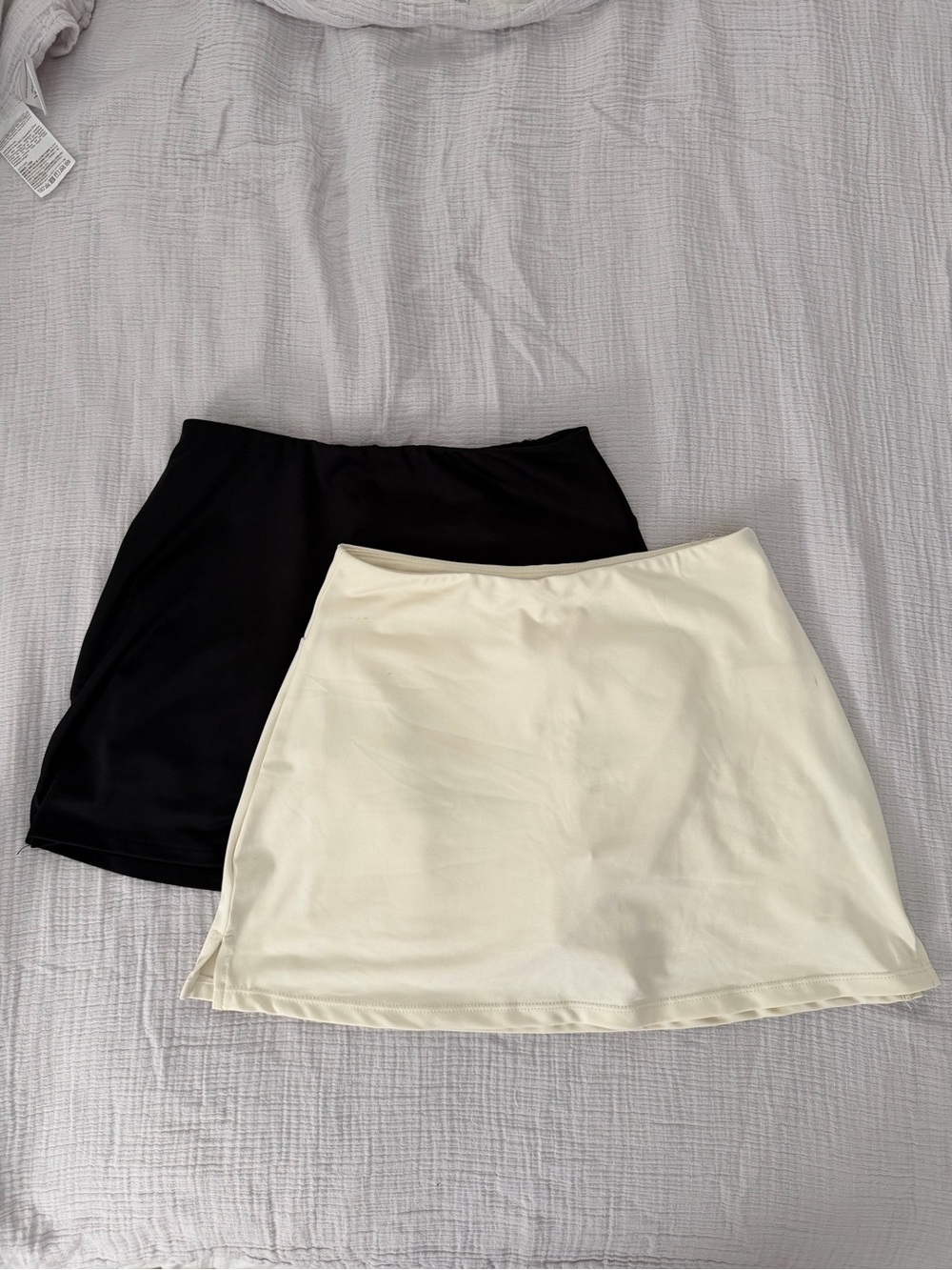 Forever 21 Mini Skirt Set with Build in Shorts - Black & Cream